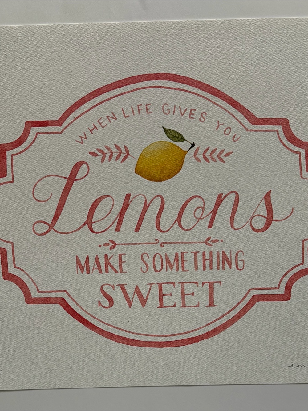 ‘Lemons Make Something Sweet' Home Art Painting (Jilly Box Summer 2020)